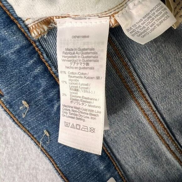 Madewell Jean Women 28 The Perfect Vintage Medium Wash Distressed Raw Frayed Hem - Picture 12 of 16